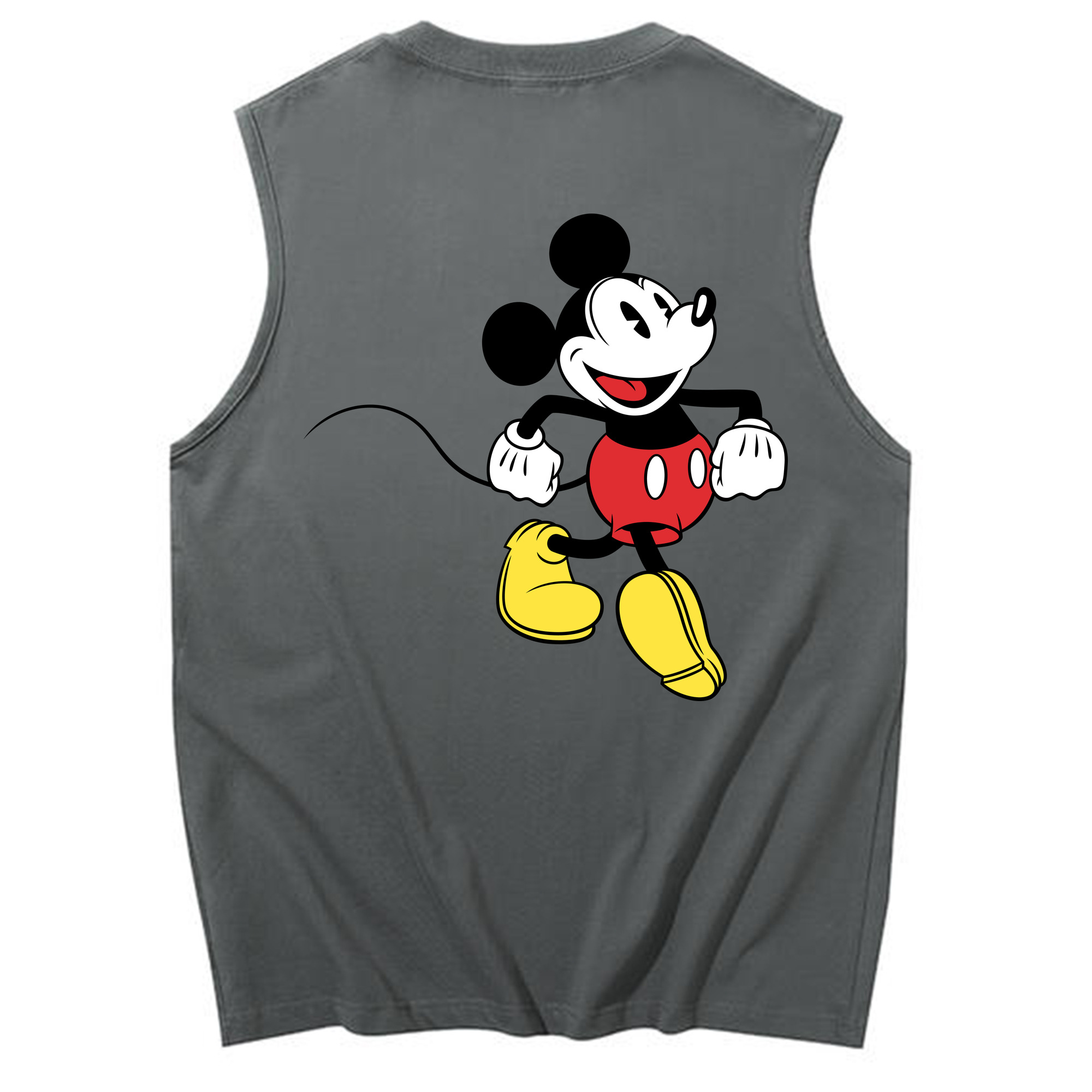 ミッキーマウス Mickey Mouse コットン100％タンクトップ（背面プリント）
